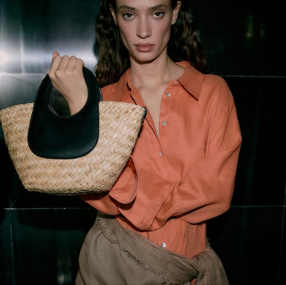 MANGO Straw mini bag - Picture 2 of 8